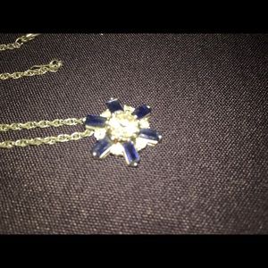 Diamond with blue Safire